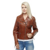 Ginger Leather Coat for Women