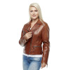 Ginger Leather Coat for Women - Image 2