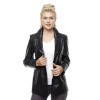 Blazer Black Leather Jacket for Women - Image 2