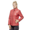 Pomegranate Flower Leather Coat for Women - Image 3