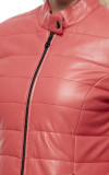 Pomegranate Flower Leather Coat for Women - Image 5