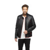 Black Sports Leather Jacket for Men