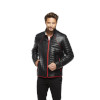 Black Sports Leather Jacket for Men - Image 2