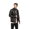 Black Sports Leather Jacket for Men - Image 3