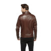 Jumbo Whiskey Brown Biker Jacket for Men - Image 2