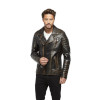 Tumbled Ginger Biker Jacket for Men - Image 2