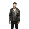 Tumbled Ginger Biker Jacket for Men - Image 3