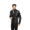 Classic Black Leather Coat for Men - Image 3