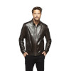 Renzo Brown Antique Leather Coat for Men - Image 2