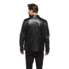 Sport Stitched Classic  Black Leather Coat for Men - Image 4