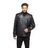 Black Sports Leather Coat for Men - Image 3