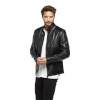 Black Leather Coat for Men
