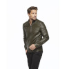 Armond Green Jumbo Leather Coat for Men - Image 2