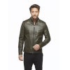 Armond Green Jumbo Leather Coat for Men - Image 3