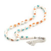 925 Carat Silver Tassel Silver Embroidered Elephant Teeth Rosary