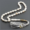 Elephant Teeth Rosary with Silver Engraving