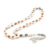 925 Carat Silver with Silver Tassels Elephant Teeth Rosary