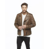 Whiskey Crack Sport Brown Leather Jacket for Men