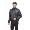 Double Sided Navy Leather Jacket for Men - Image 2