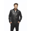 Black Sports Leather Jacket for Men - Image 2