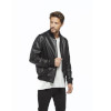 Black Sports Leather Jacket for Men - Image 3