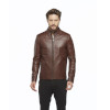 Armond Whiskey Jumbo Leather Coat for Men