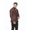 Blazer Bulging Burgundy Leather Jacket for Men - Image 2