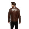 Antique Brown Leather Jacket for Men - Image 3
