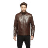 Antique Brown Leather Jacket for Men - Image 5