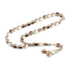 Brown Enamel Engraved 925 Carat Silver Rosary