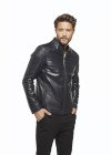 Armond Navy Blue Leather Coat - Image 4