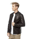 Black Unlined Sport Leather Coats