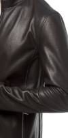 Black Unlined Sport Leather Coats - Image 5
