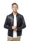 Cirino Navy Sport Leather Jacket - Image 3