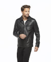 Classic Black Leather Coat - Image 4