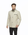 Dario Beige Taffeta Leather Coat - Image 3