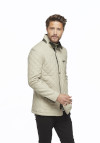 Dario Beige Taffeta Leather Coat - Image 5