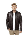 Fabiano Brown Leather Coat
