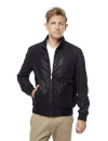 Navy Blue Suede Print Sport Leather Coat - Image 4