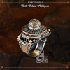 Islamic Master Design Kippat Ha Sela Sterling Silver Mens Ring