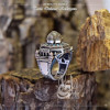 Islamic Master Design Kippat Ha Sela Sterling Silver Men's Ring - Image 2