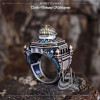 Islamic Master Design Kippat Ha Sela Sterling Silver Men's Ring - Image 3
