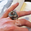 Islamic Master Design Kippat Ha Sela Sterling Silver Men's Ring - Image 4